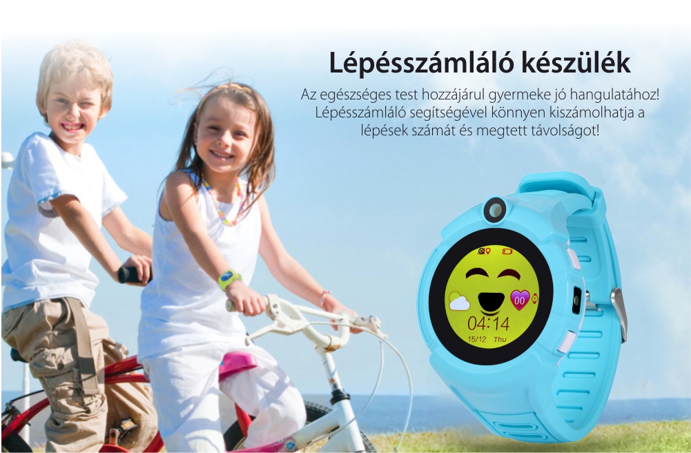 Okosóra gyerekeknek Twinkler TKY-G610 Tárcsázási funkcióval, GPS nyomkövetővel, Kamera, Zseblámpa, Lépésszámláló, SOS, Rózsaszín