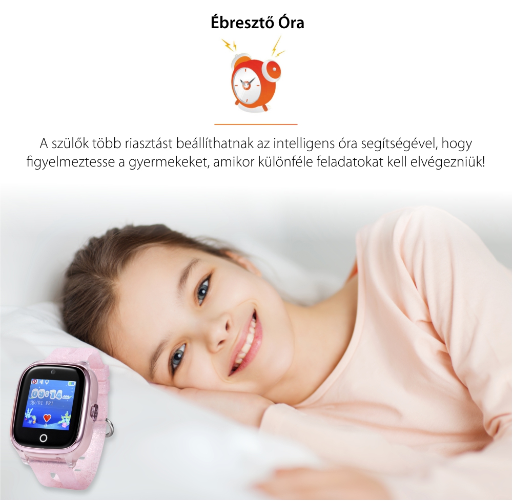 Promóciós csomag Gyerekóra + Üvegvédő fólia  Xkids X10 telefon funkcióval, GPS helymeghatározás, Hívásfigyelés, Kamera, Lépésszámláló, SOS, IP54, Rózsaszín