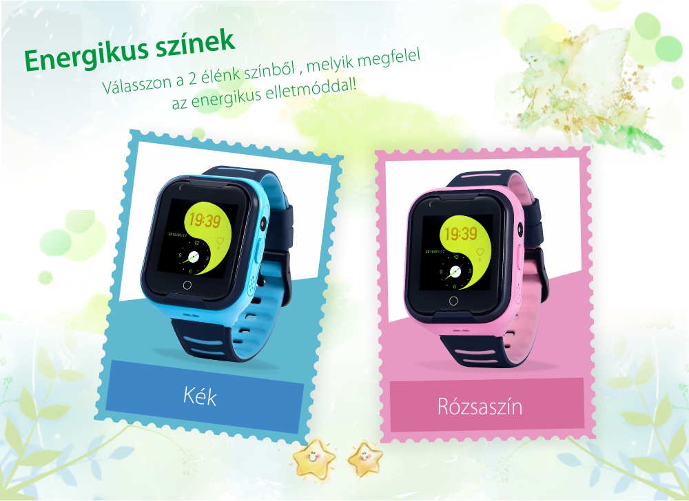 Okosóra gyerekeknek Wonlex KT11 telefon funkcióval, Videohívással, GPS helymeghatározással, Kamera, Lépésszámláló, Zseblámpa, SOS, IP54, 4G – Kék