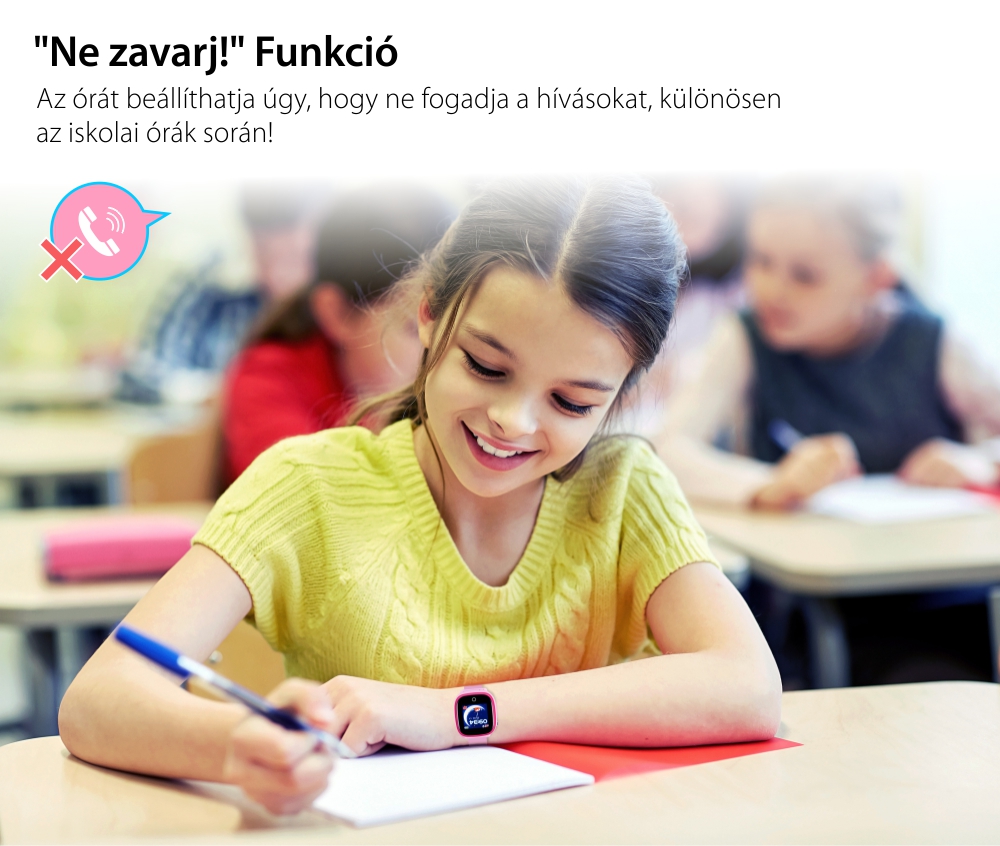 Okosóra gyerekeknek GW400X Wonlex Tárcsázási funkcióval, GPS nyomkövető, Kamera, Lépésszámláló, SOS, IP54, Fekete
