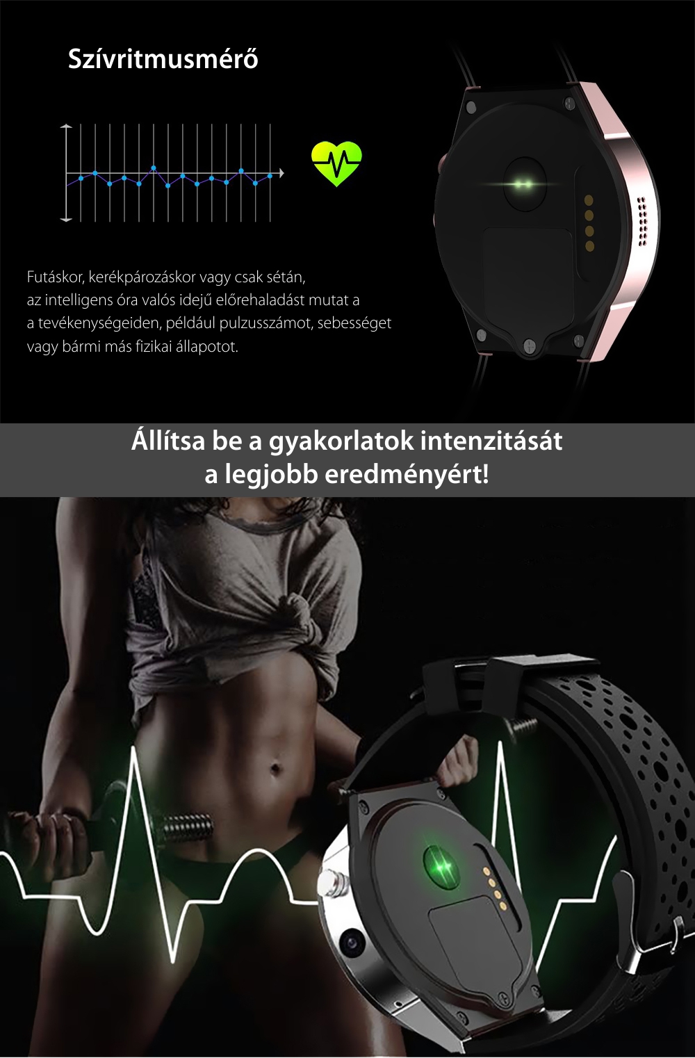 Okosóra S99C Tárcsázás funkcióval, Impulzus érzékelő, Kamera, Értesítések, Lépésszámláló, GPS, WiFi, Belső memória 2GB, 3G, Android, Fekete