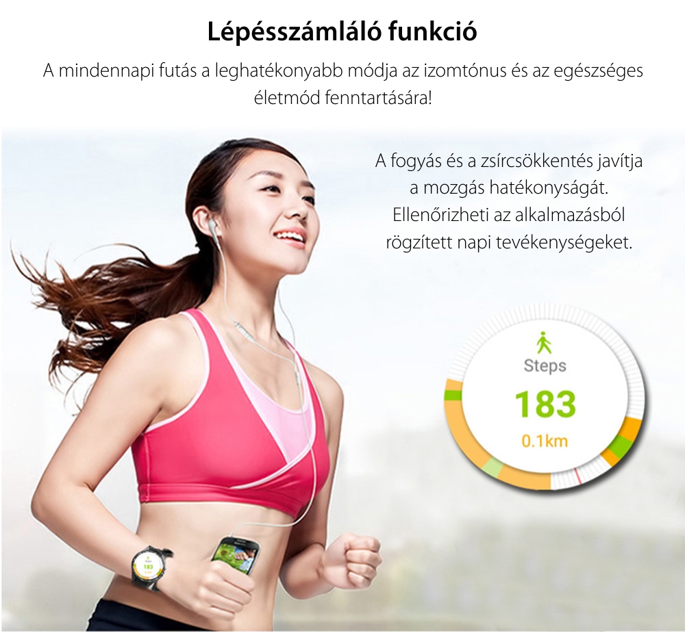 Okosóra S99C Tárcsázás funkcióval, Impulzus érzékelő, Kamera, Értesítések, Lépésszámláló, GPS, WiFi, Belső memória 2GB, 3G, Android, Fekete