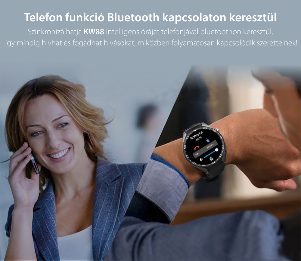 Okosóra S99C Tárcsázás funkcióval, Impulzus érzékelő, Kamera, Értesítések, Lépésszámláló, GPS, WiFi, Belső memória 2GB, 3G, Android, Fekete