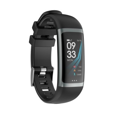 Intelligens fitnesz karkötő G26 Alvásfigyelősel, Pulzusmérő funkció, Vérnyomásmérő funkció, Időzítővel, Lépésszámláló, IP54, Fekete
