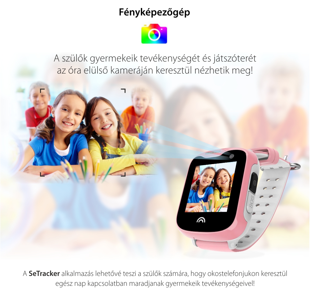 Promóciós csomag 2 Okosóra gyerekeknek Twinkler TKY-D7 Tárcsázási funkcióval, GPS nyomkövető, Kamera, Lépésszámláló, IP54, Rózsaszín-Kék