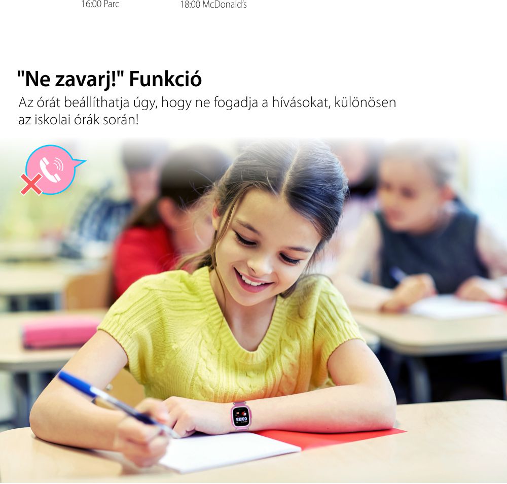 Okosóra gyerekeknek YQT Q523 Tárcsázási funkcióval, GPS Nyomkövetők, Lépésszámláló, SOS, Bleu