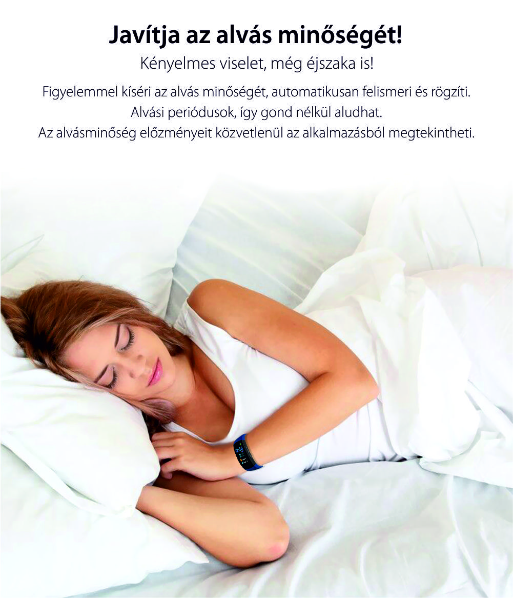 Intelligens fitnesz karkötő YQT Q8 Pulzusmérő funkció, Vérnyomásmérő funkció, Alvásfigyelő, Lépésszámláló, Értesítések, Fekete, Fekete – Szürke