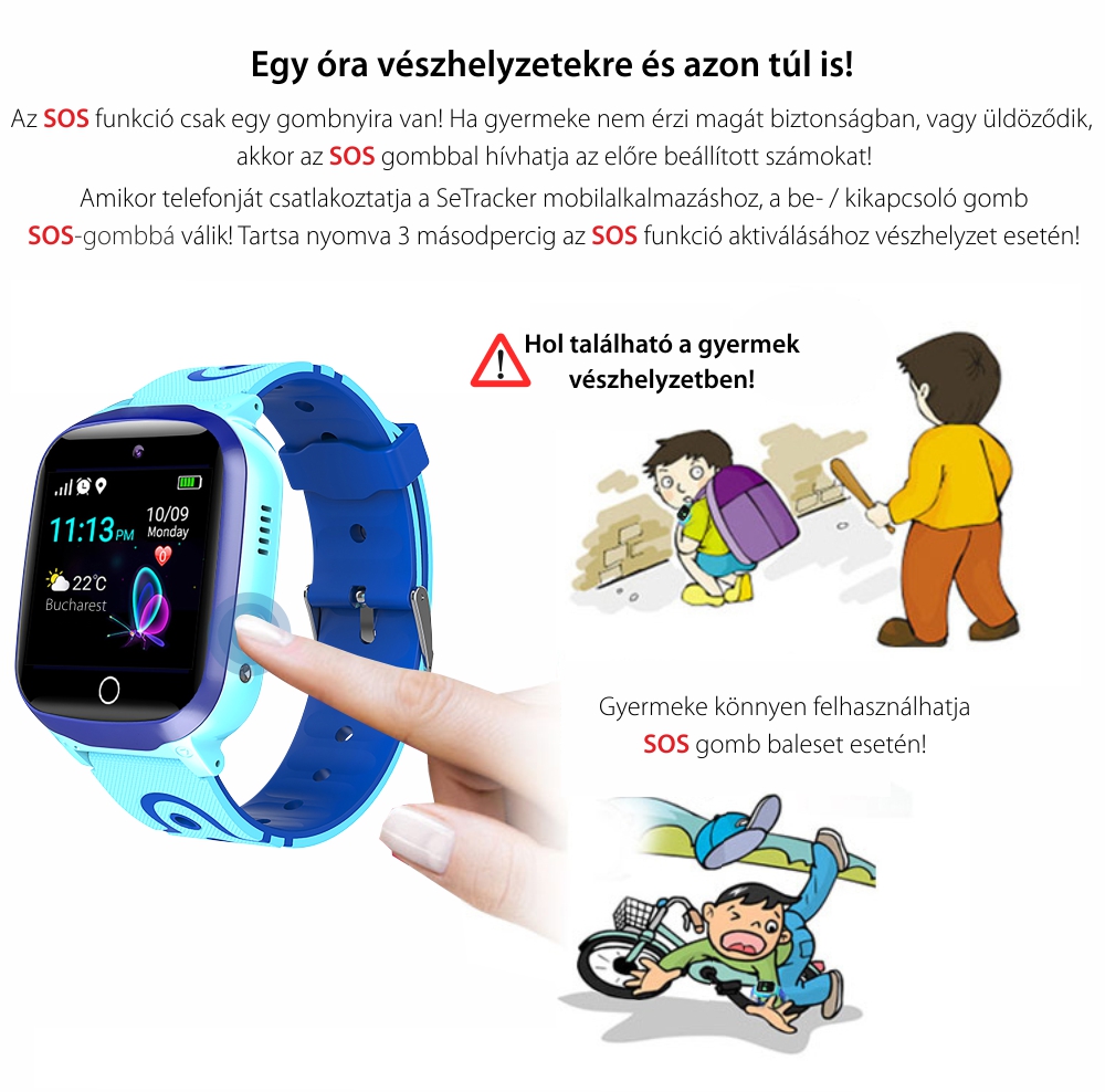 Okosóra gyerekeknek YQT Q13 árcsázási funkcióval, GPS Okosóra gyerekeknek YQT Q13 árcsázási funkcióval, GPS