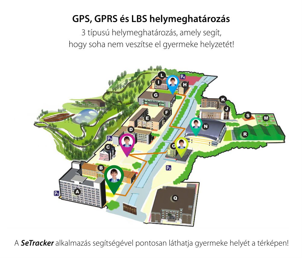Okosóra gyerekeknek Twinkler TKY-Q13  Telefon funkcióval, GPS Nyomkövetők, Útvonal-előzmények, Hívásfigyelés, Kamera, Matematikai játék, Kék