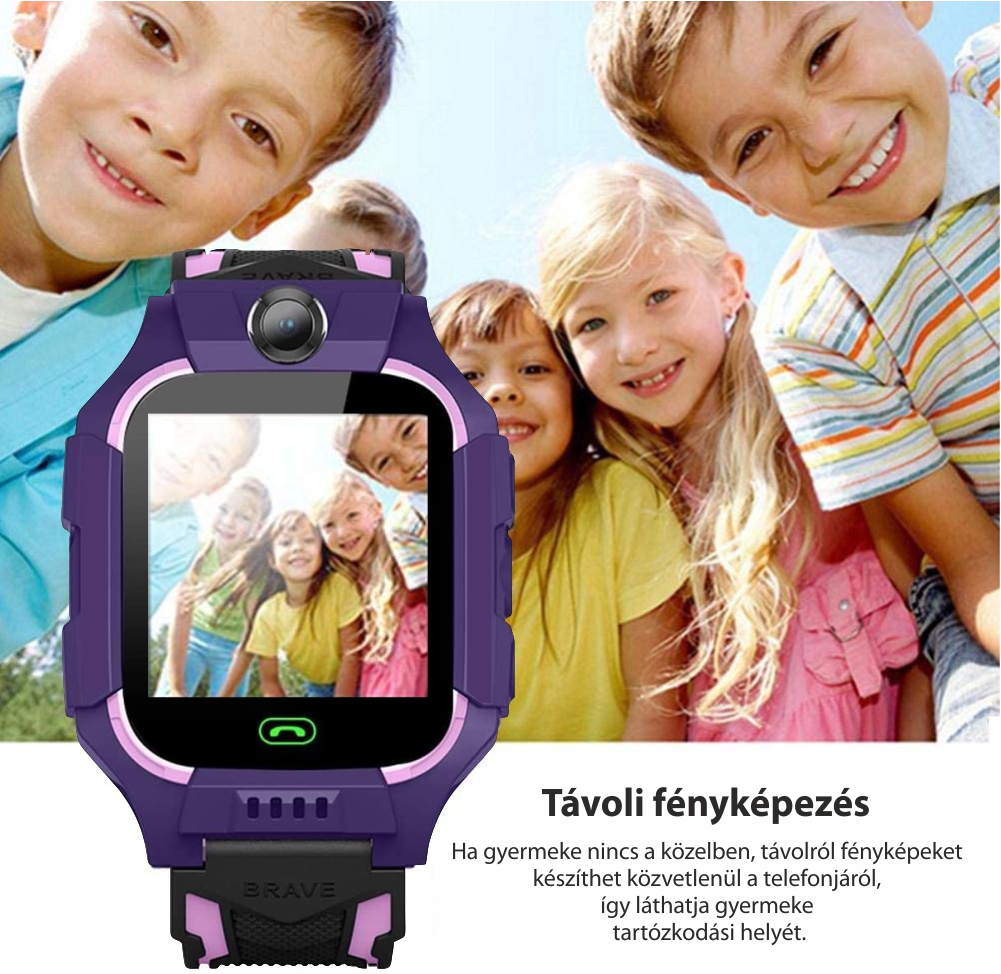 Okosóra gyerekeknek YQT T10-360, 4G, GPS, 360 Fokos elforgatás, Videohívás, Vízálló, Kettős kamera, Lila
