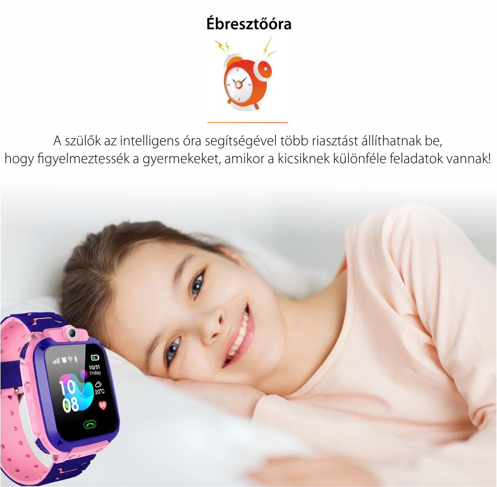 Okosóra gyerekeknek Twinkler TKY-Q13  Telefon funkcióval, GPS Nyomkövetők, Útvonal-előzmények, Hívásfigyelés, Kamera, Matematikai játék, Kék