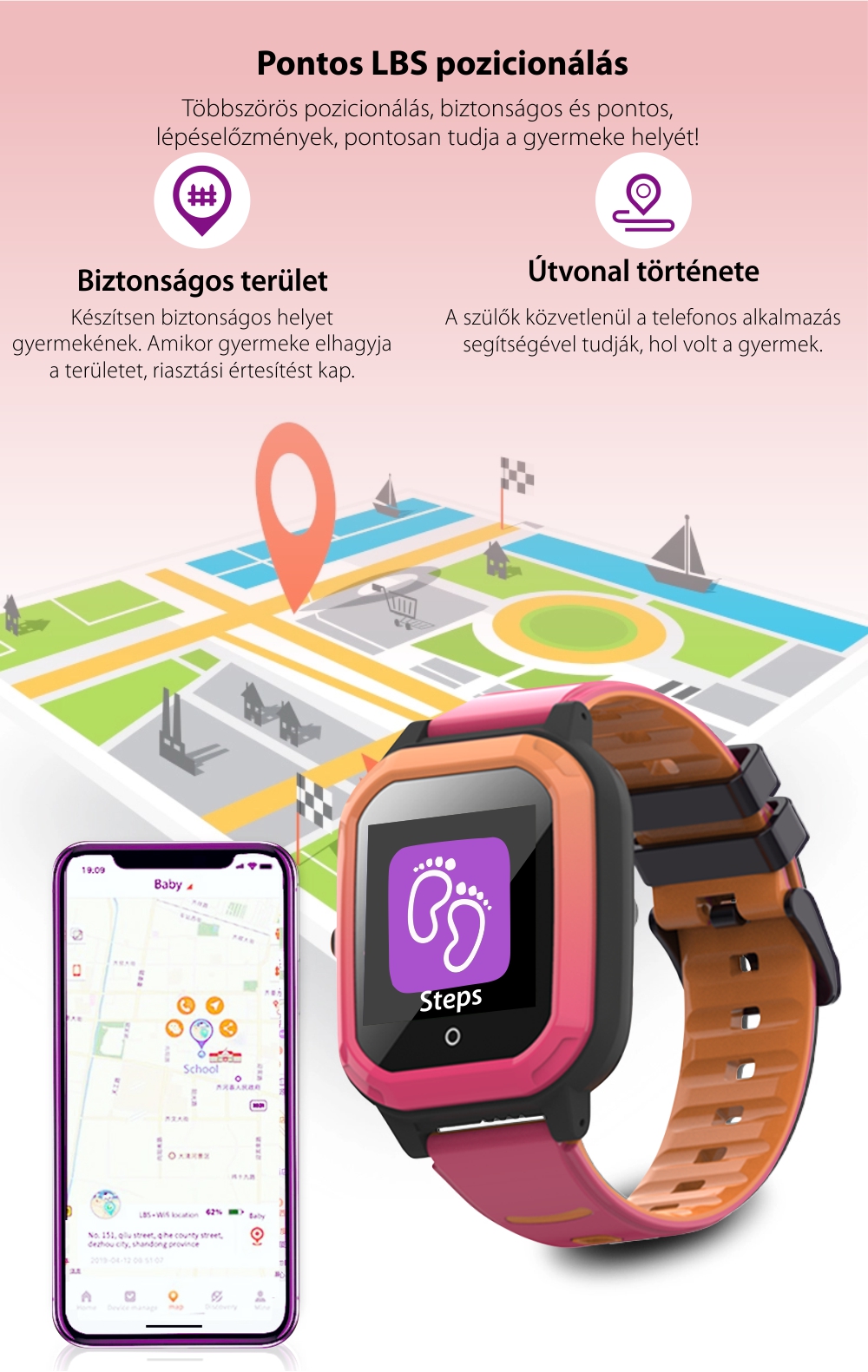 Okosóra gyerekeknek Wonlex KT20, SIM-kártya, 4G, Vízállóság IP54, Videohívás, SOS Gomb, Kétirányú kommunikáció, GPS Nyomkövető, Rezgés funkció, Fekete