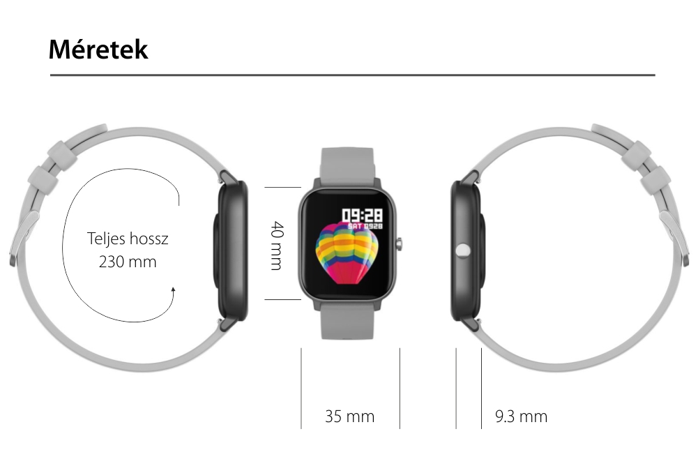 Női Okosóra TKY-P8 Pulzusmérő funkció, Hívás/SMS Értesítések, Lépésszámláló, Sport módok, Inaktivitás emlékeztető, Mágneses töltés, Arany