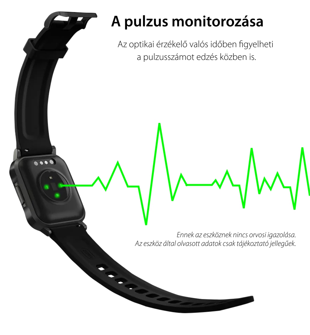 Okosóra Haylou LS02, Megtett távolság, Kalóriák, 12 Sportmód, Lépésszámláló, Pulzus, Mágneses töltés, Fekete