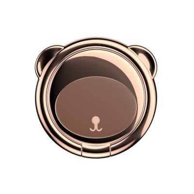 Telefon tartó Baseus Ring Bear, Vastagság 3 mm, Két irányban forgatható, Barna
