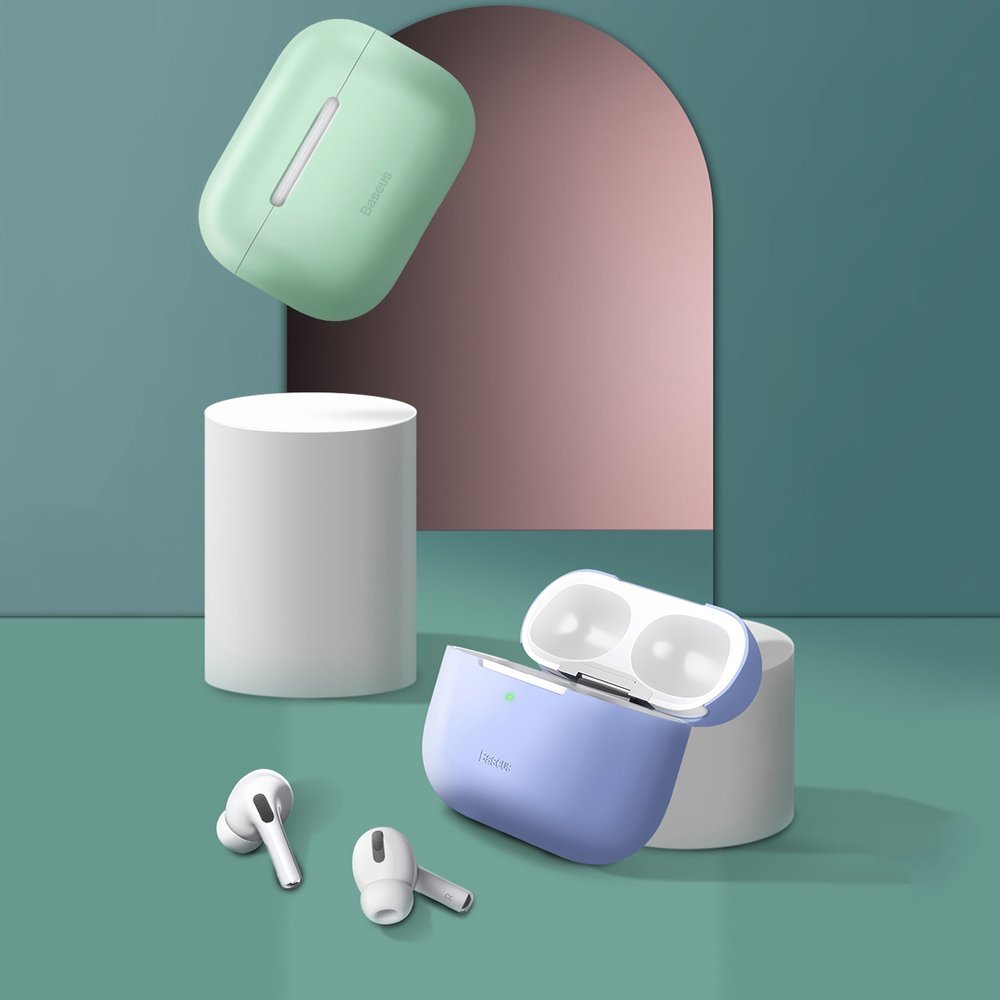 Apple AirPods Pro Védőtok, Ultra vékony, Szilikagél, Rózsaszín