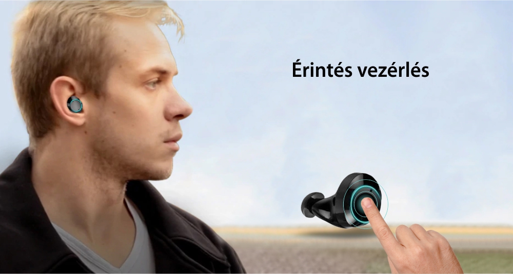 Fülhallgató Mifa X1, Fekete, Wireless, Bluetooth 5.0, TWS, 400 mAh-s akkumulátor