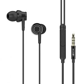 Fülhallgató BlitzWolf BW-ES1, Mikrofon, Grafén membrán, 3,5 mm-es jack, Fekete