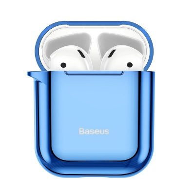 Apple AirPods 1/2 védőtok, Baseus Shining Hook, Kék, Fém karabélyt tartalmaz