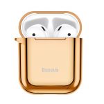 Apple AirPods 1/2 Védőtok, Ragyogó kampótalp, Fém karabély tartozék, Arany