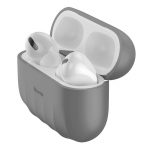 Apple AirPods Pro Védőtok, Héj minta, Szilikon, Szürke