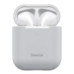 Apple AirPods 1/2 védőtok, Baseus, Szuper vékony, Szilikon, Szürke