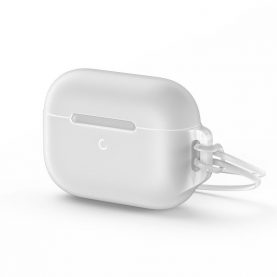 Apple AirPods Pro védőtok, “Let’s go Jelly Lanyard”, Baseus, Fehér, Szilikon