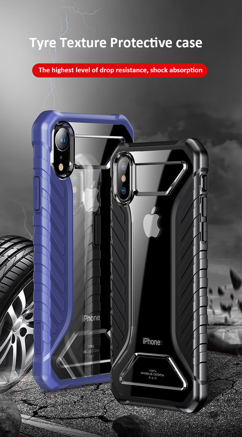 Apple iPhone XS Max Védőtok, Baseus Michelin, 6,1″, Szürke