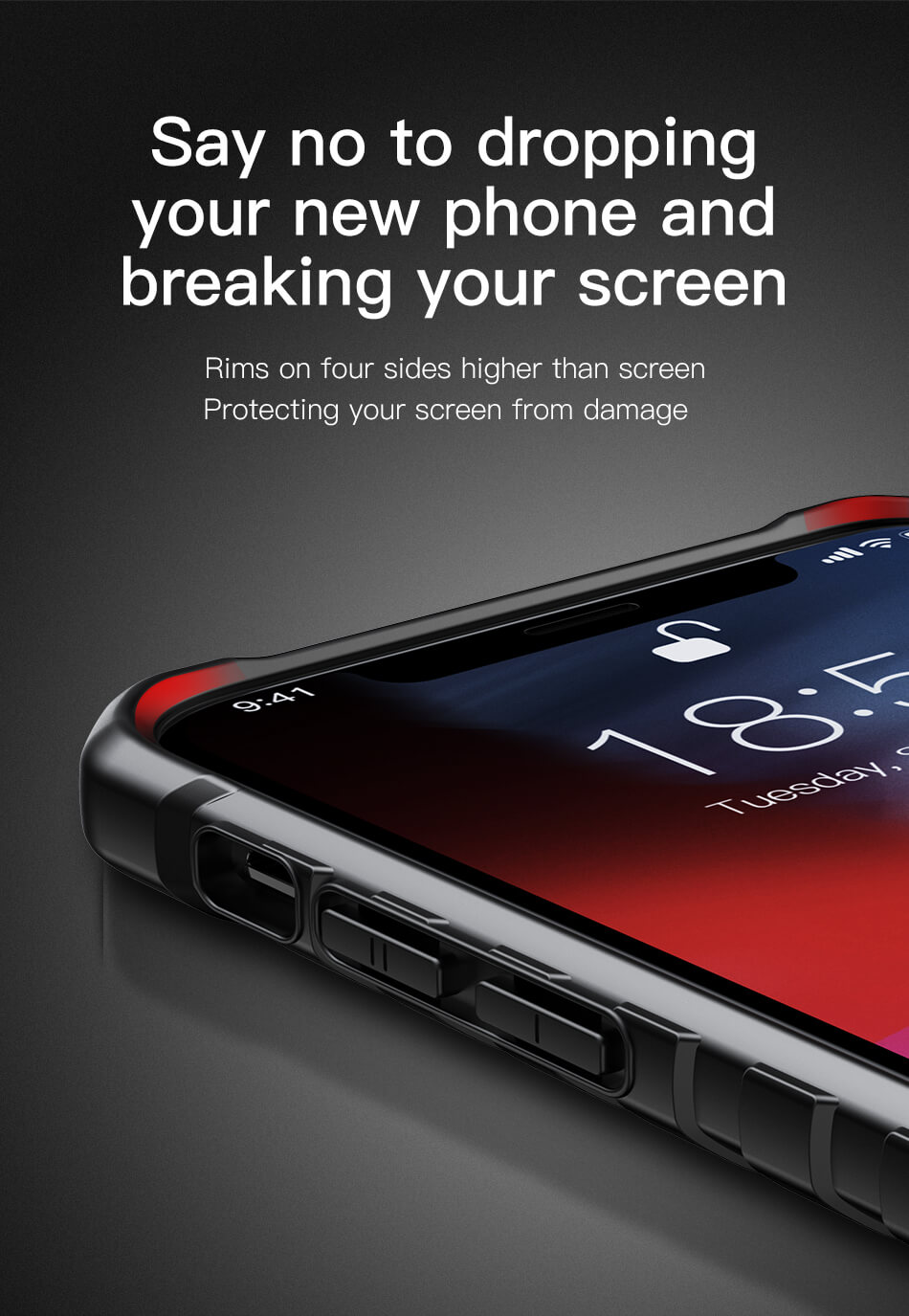 Apple iPhone XS Max Védőtok, Baseus Michelin, 6,1″, Kék