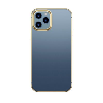 Baseus Védőtok Apple iPhone 12 / 12pro, Fényes Tok, 6,1″, Átlátszó / Arany