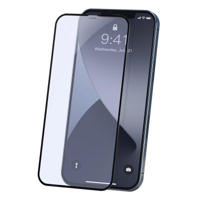 2 Db Üvegfólia Csomag iPhone 12 Mini Készülékhez, Fekete szélek, Vastagság 0,23 mm