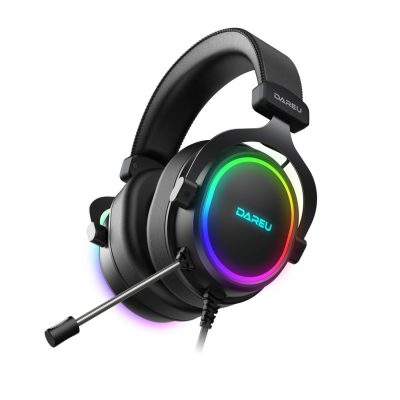 Gamer Fejhallgató Dareu EH925, Mikrofon, RGB világítás, USB csatlakozás, 1,8 m kábel