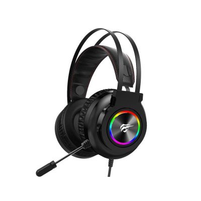 Gamer Fejhallgató Havit H654U, USB csatlakozás, Mikrofon, RGB LED világítás, 2,2 m kábel