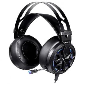 Gamer Fejhallgató Motospeed H60, 7.1 Hang, Mikrofon, 3D Hang, 2,1 m kábel, USB, Piros Led