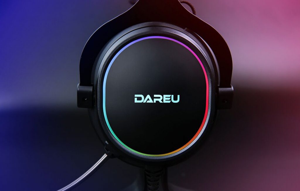 Gamer Fejhallgató Dareu EH925, Mikrofon, RGB világítás, USB csatlakozás, 1,8 m kábel