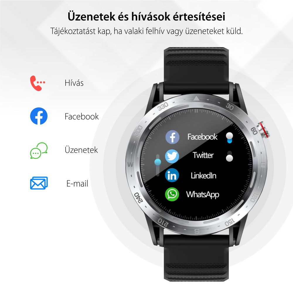 Okosóra Colmi Sky 7 Pro, Egészségmegfigyelési funkciók, Sport módok, Lépésszámláló, Távolság, Kalória, Stopper, Üzenet és hívás értesítések