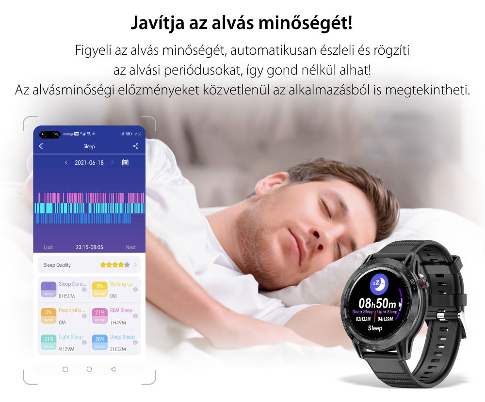 Okosóra Colmi Sky 7 Pro, Egészségmegfigyelési funkciók, Sport módok, Lépésszámláló, Távolság, Kalória, Stopper, Üzenet és hívás értesítések