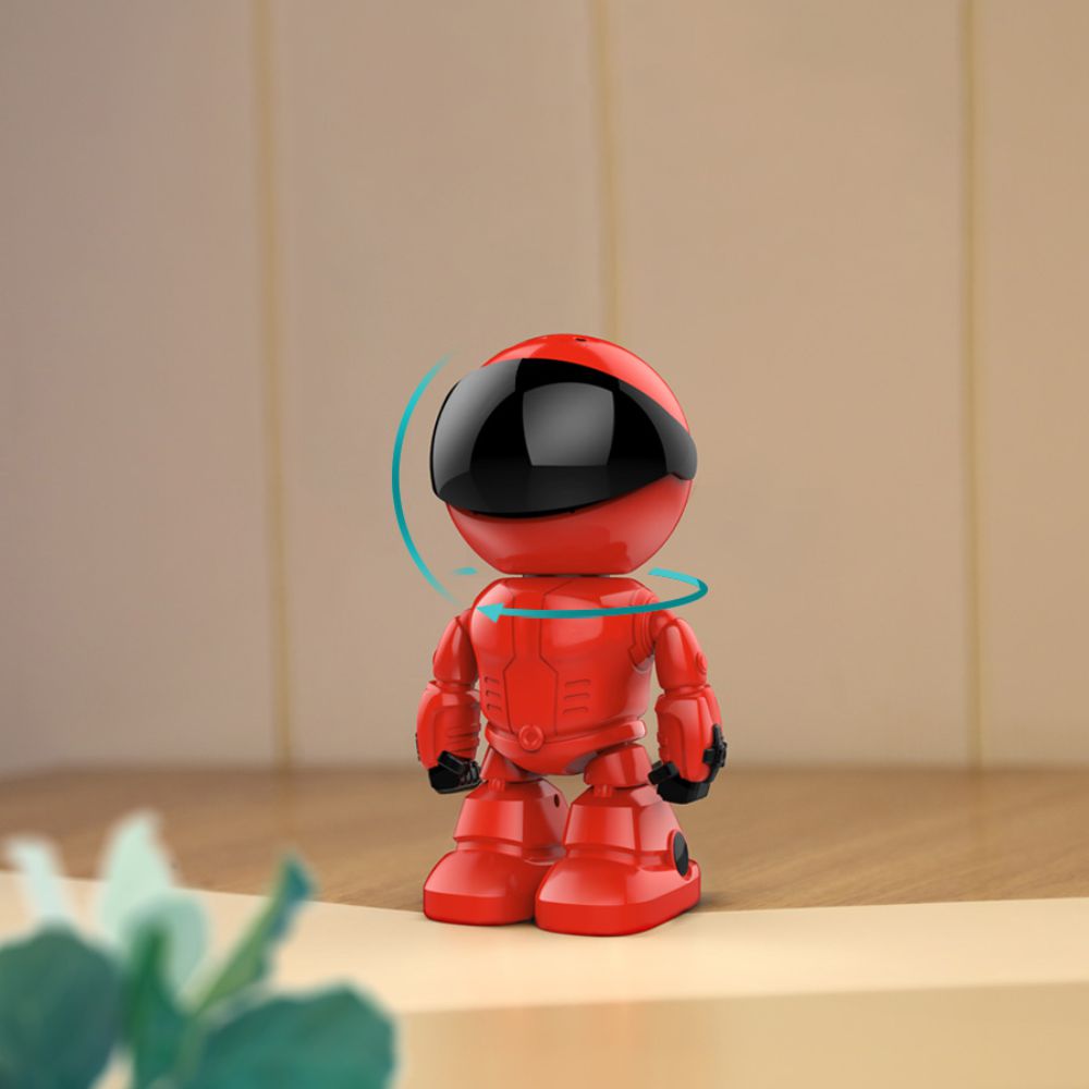 Bébiőr Little Red Man A160-R, Éjszakai nézet, Kétirányú kommunikáció, 360 ° -os figyelés, Wi-Fi kapcsolat, MicroSD foglalat