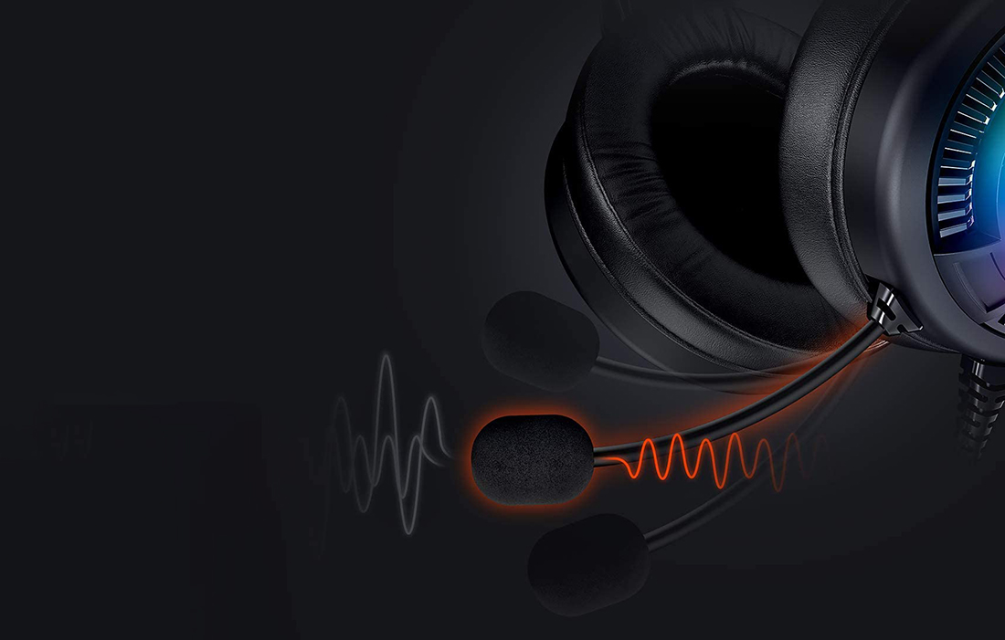 Gamer Fejhallgató Dareu EH416S, Mikrofon, RGB világítás, 3.5mm TRRS és USB csatlakozás