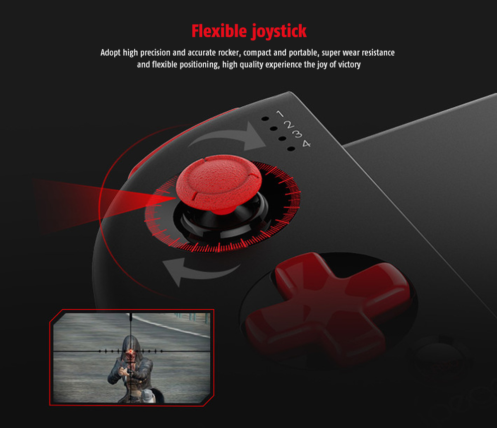 Gamepad Ipega PG-9087S Rugalmas, Bővíthető joystick, Bluetooth 4.0 Játékvezérlő tábla PC-hez, Android, iOS, TV Box