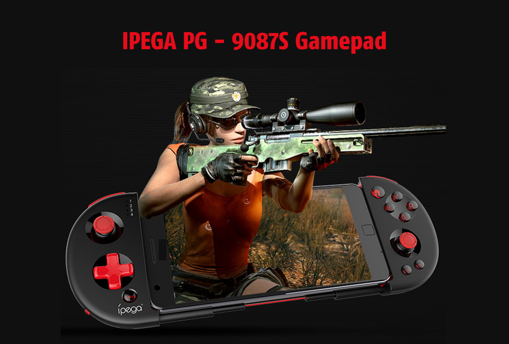 Gamepad Ipega PG-9087S Rugalmas, Bővíthető joystick, Bluetooth 4.0 Játékvezérlő tábla PC-hez, Android, iOS, TV Box