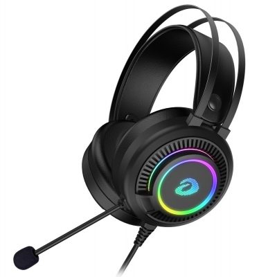 Gamer Fejhallgató Dareu EH416S, Mikrofon, RGB világítás, 3.5mm TRRS és USB csatlakozás