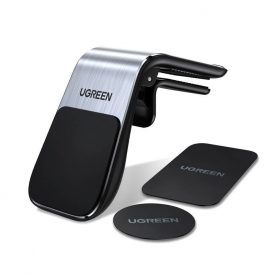 UGreen LP290 Mágneses autós mobil telefon tartó, Szellőzőnyíláshoz, Ezüst