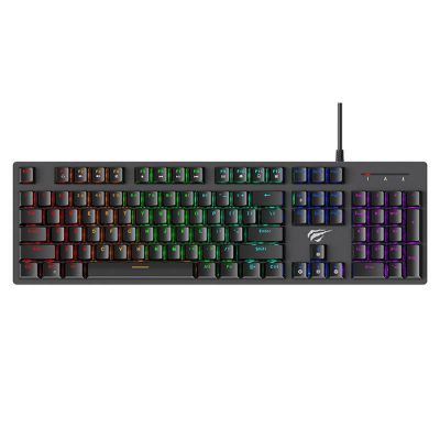 Havit Gamenote KB858L Gaming Billentyűzet, RGB világítás, USB csatlakozás, Kábelhossz 1,65 m