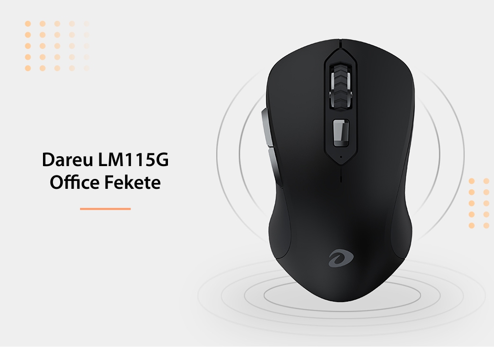 Dareu LM115G Gaming Egér, Vezeték nélküli kapcsolat, 6 gomb, Érzékenység 800 – 1600 DPI