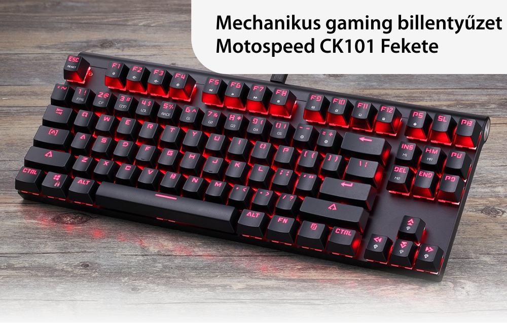Motospeed CK101 Gaming Billentyűzet, RGB világítás, Mechanikus, USB csatlakozás, Kábelhossz 1,5 m