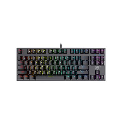 Havit KB857L Gamer Mechanikus Billentyűzet, USB csatlakozás, 1,5 m kábel, RGB világítás