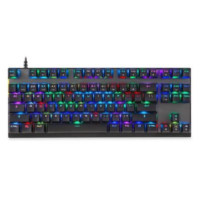 Motospeed K82 Gaming Billentyűzet, Mechanikus, USB csatlakozás, RGB világítás, Válaszidő 0,1 ms, Blue Switch