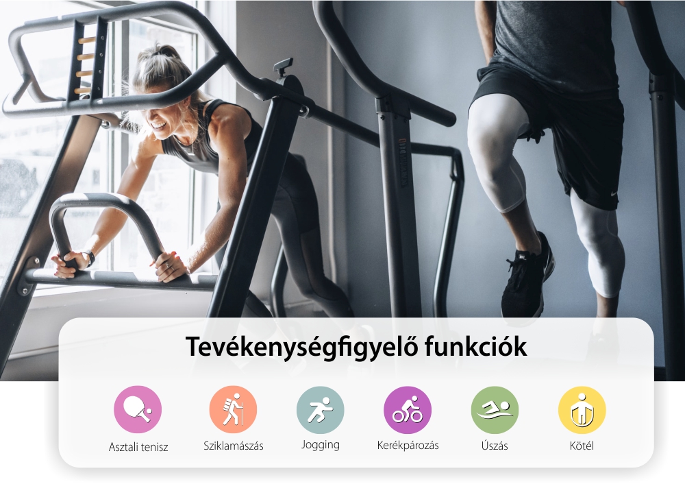 Okosóra Twinkler TKY-XL15, Sportmódokkal, Egészségmegfigyelő funkciókkal, Pulzusszámmal, Vérnyomással, Alvással, Lépésszámláló, Riasztással, Ülő emlékeztetővel, Piros