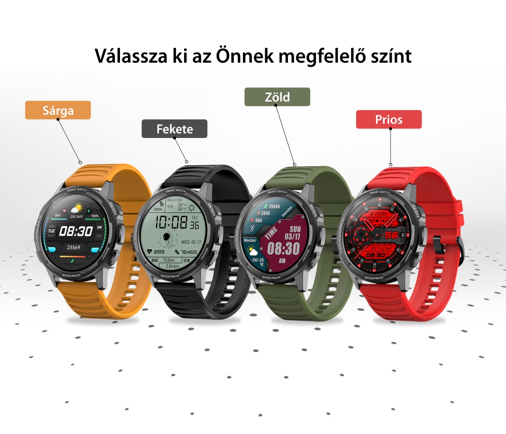 Okosóra Twinkler TKY-XL15, Sportmódokkal, Egészségmegfigyelő funkciókkal, Pulzusszámmal, Vérnyomással, Alvással, Lépésszámláló, Riasztással, Ülő emlékeztetővel, Fekete